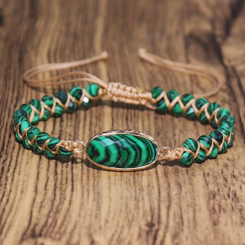 Boho-Chic Green Aventurine Beaded Bracelet - Harmony Energy & Natural Stone Charm