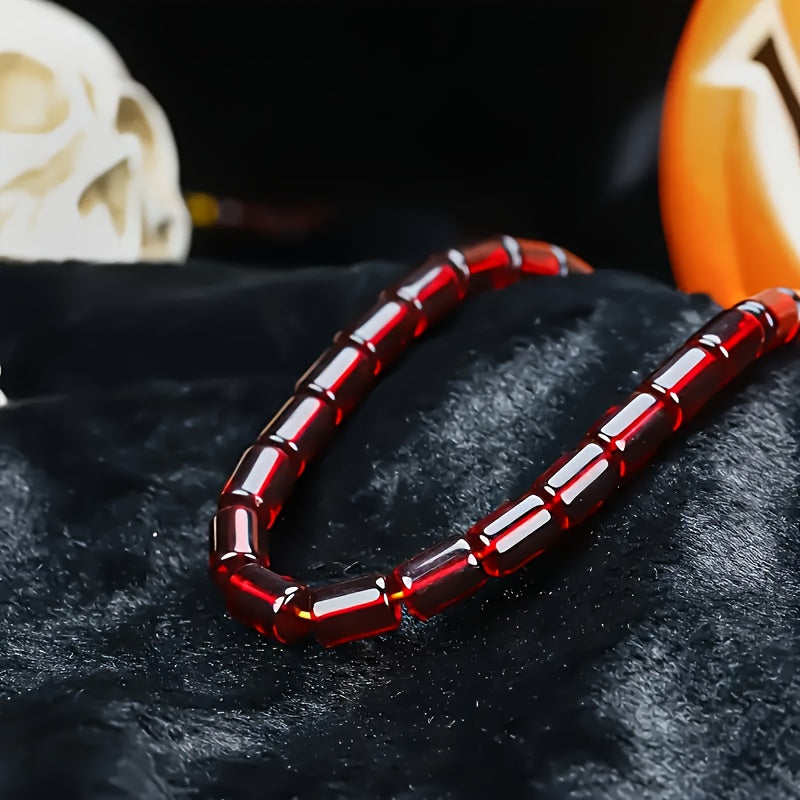108 Beads Red Resin Necklace for Grounding, Spiritual Protection & Daily Wear