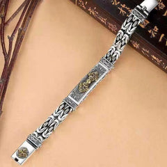 S925 Sterling Silver Men’s Peace Symbol Bracelet – Harmony, Protection & Calming Energy Bangle