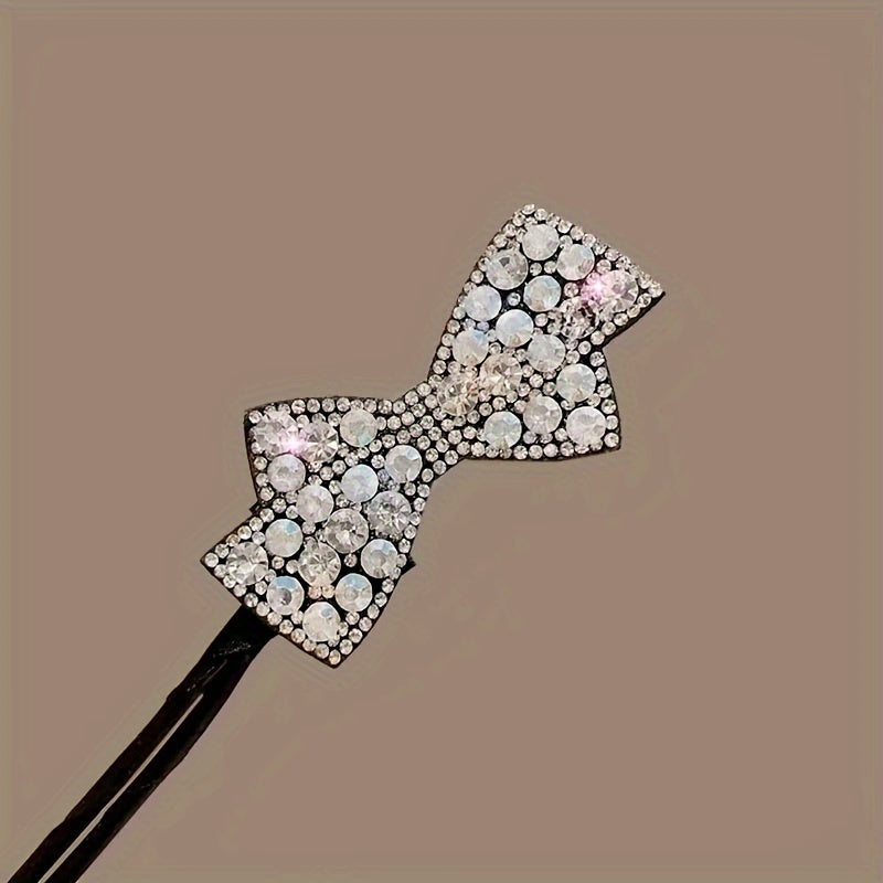 Sparkling Rhinestone Butterfly Hair Clip - Elegant Twist Design for Mind-Body-Spirit Balance