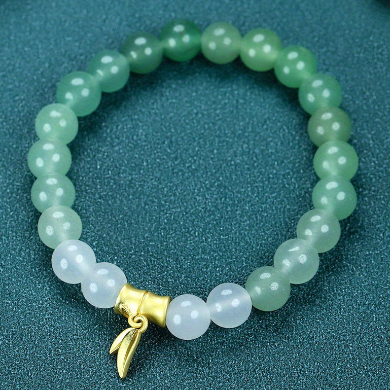 Natural Stone Aventurine Gradient Beaded Bracelet - Harmony & Prosperity for Men & Women