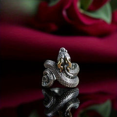 Vintage Snake Ring for Men & Women — Adjustable Gothic Serpent Ring with Energizing Power, Spiritual Harmony & Protection Amulet