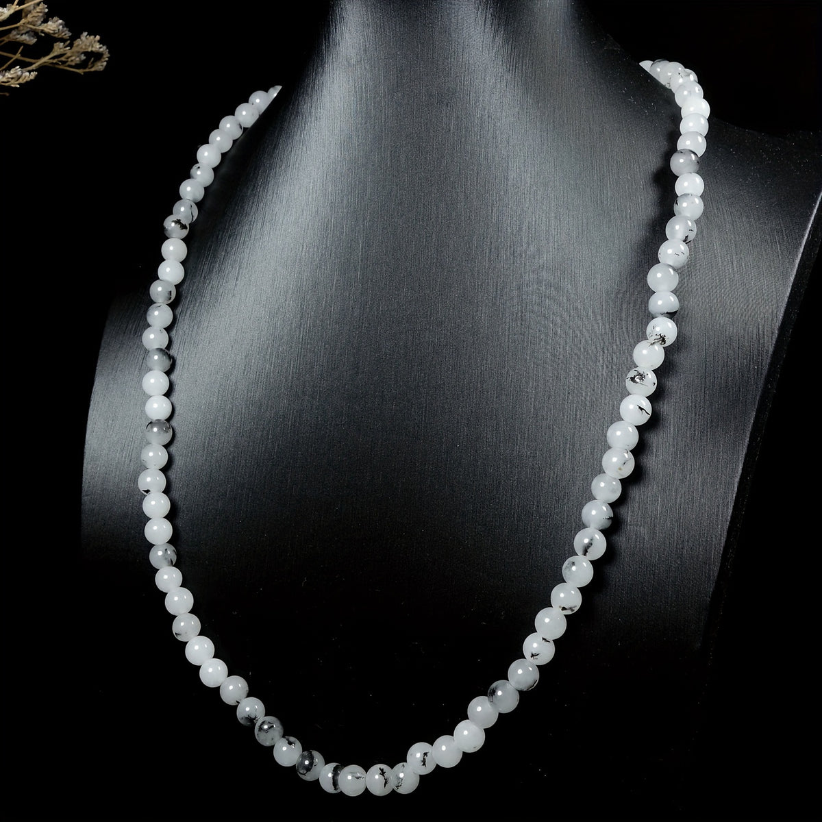 Natural Stone Dual-Purpose Bracelet Necklace Light Luxury Ink Painting Maple Leaf Energy & Versatility