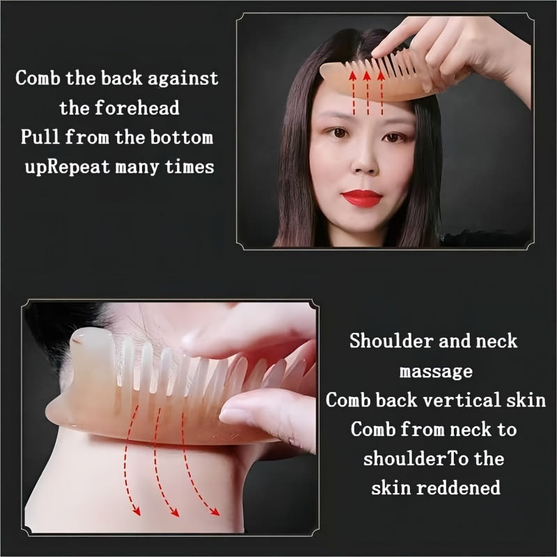 Natural Sheep Horn  Comb - Energy Harmony & Wellness Enhancement