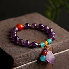 Natural Lavender Amethyst Spiritual Energy Healing Bracelet Natural Lavender Amethyst Irregular Amethyst Bracelet