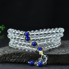 Elegant Natural Stone Beaded Sweater Chain for Women with Positive Energy Flow and Sweet Style