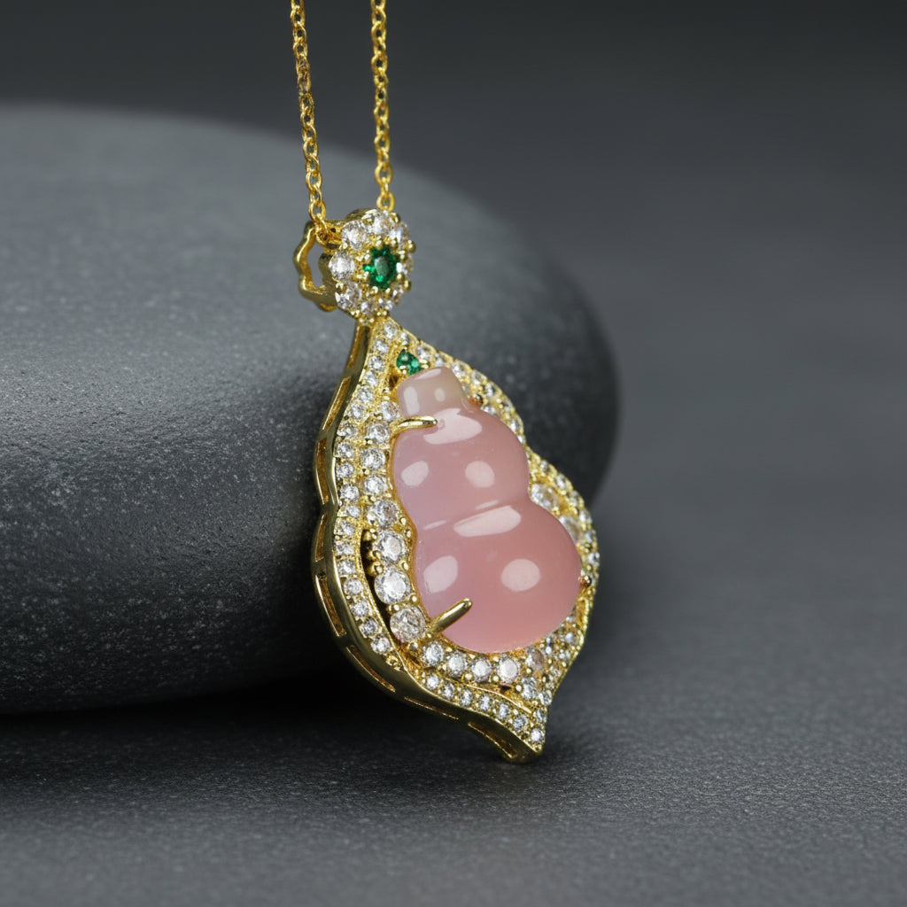 Fu Lu Hulu Agate Necklace - Vintage Chinese Talisman Jewelry for Luck, Wealth & Spiritual Harmony