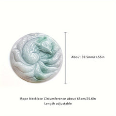 Natural Jade Nine-Tailed Fox Pendant — Mythical Guardian Stone for Wisdom, Protection, and Spiritual Transformation