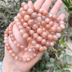 Orange Moonstone Crystal Bracelet - Elegant Minimalist Energy for Men Women