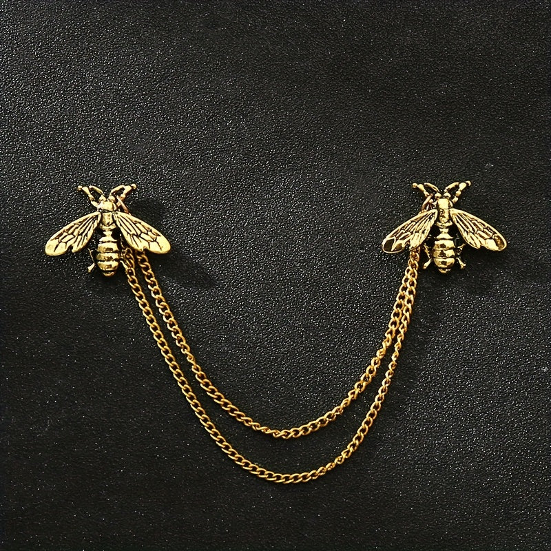 Elegant Bee & Rhinestone Brooch Pin with Positive Energy - Versatile Chic Outdoor Accessory