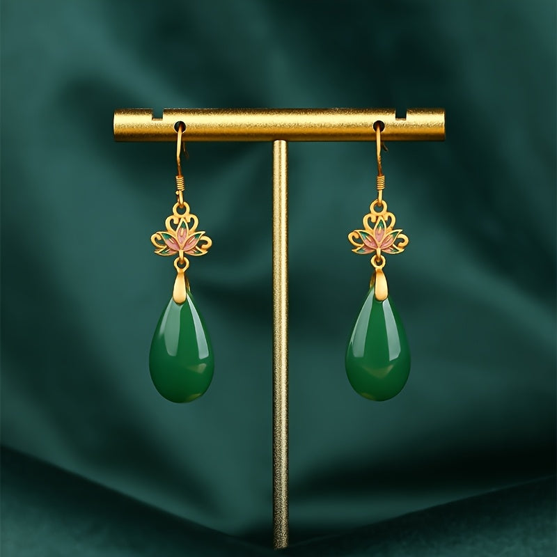 Vintage-Inspired Flower & Teardrop Earrings - Harmonious Energy for Daily Wear & Gifting