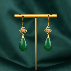 Vintage-Inspired Flower & Teardrop Earrings - Harmonious Energy for Daily Wear & Gifting
