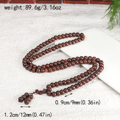 Nepalese Phoenix Eye Bead Necklace - 108 Mala for Spiritual Protection & Renewal
