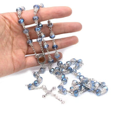 Divine Grace  Handcrafted Rosary Necklace Sacred Catholic Jewelry Handcrafted Rosarios with Gift Box Handmade Religious Jewelry for First Communion, Baptism