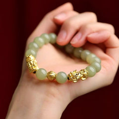 Feng Shui Wealth Treasure Bowl – Sacred Abundance Altar Centerpiece Women Pixiu Attract Lucky Wealthy Bracelets