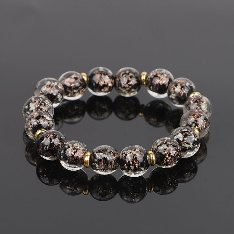 Luminous Firefly Bracelet  Glow-in-the-Dark Healing Jewelry  Bracelet Spiritual Healing Bead Bracelet, Luminous Glass Bead Stretch Bracelet for Women