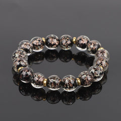 Luminous Firefly Bracelet  Glow-in-the-Dark Healing Jewelry  Bracelet Spiritual Healing Bead Bracelet, Luminous Glass Bead Stretch Bracelet for Women