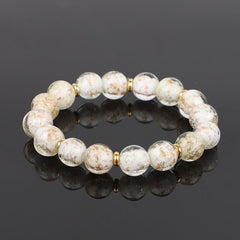 Luminous Firefly Bracelet  Glow-in-the-Dark Healing Jewelry  Bracelet Spiritual Healing Bead Bracelet, Luminous Glass Bead Stretch Bracelet for Women
