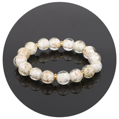 Luminous Firefly Bracelet  Glow-in-the-Dark Healing Jewelry  Bracelet Spiritual Healing Bead Bracelet, Luminous Glass Bead Stretch Bracelet for Women