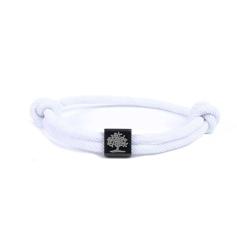 Anchored Faith Braided Rope Bracelet  Symbolic Tree of Life & Nautical Charm Nautical Bracelet for Women Men Braided Adjustable Bracelet String Bracelet with Metal Knot, Easter Women Bracelets