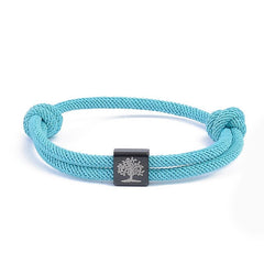 Anchored Faith Braided Rope Bracelet  Symbolic Tree of Life & Nautical Charm Nautical Bracelet for Women Men Braided Adjustable Bracelet String Bracelet with Metal Knot, Easter Women Bracelets