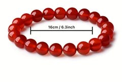 Natural Red Agate Bracelet for Daily Wear & Good Luck - Vintage Boho Style April Birthstone