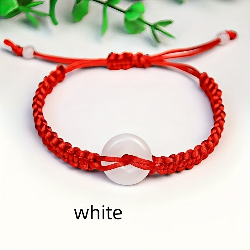 Elegant Green Jade Braided Bracelet - Spiritual Energy & Prosperity Protection