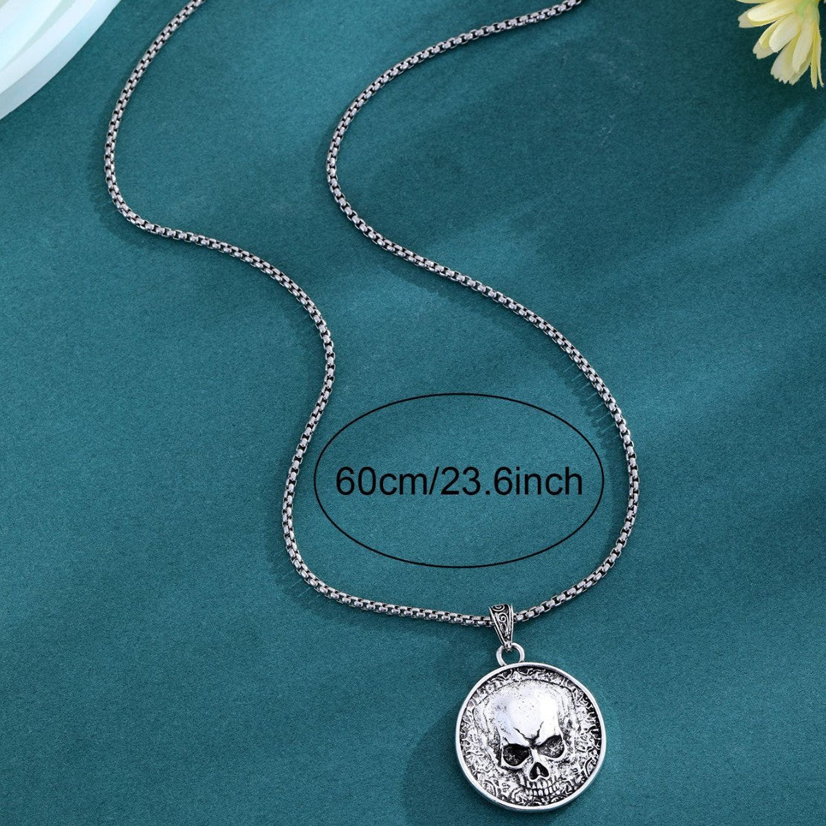 Vintage Punk Skull Necklace for Men | Non-Fading Alloy Choker with Energy Enhancement