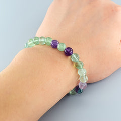 Fashionable Fluorite Bracelet - Natural Stone Energy for Daily Wear & Versatile Style