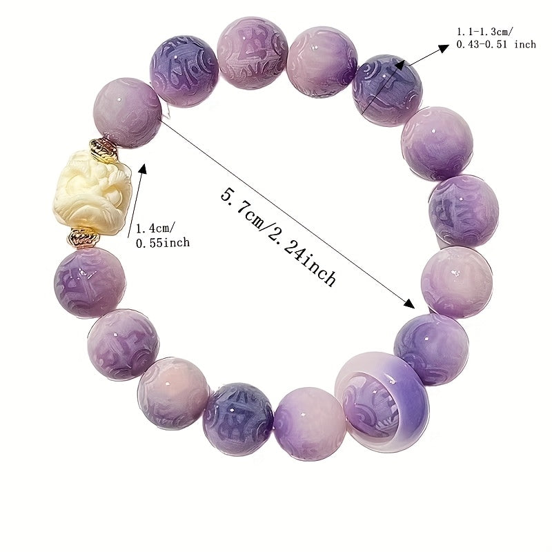 Bohemian Bodhi Bracelet - Natural Wood Beads with Earthy Tones for Spiritual Harmony and Casual Elegance