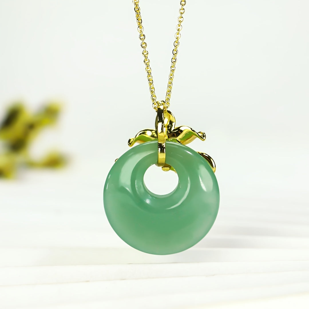 Elegant Vintage Jade Pendant Necklace - Harmony & Prosperity Energy for Daily Wear