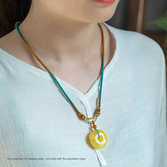 Hand-Woven Nylon Rope Necklace – Vintage Style Energy for Daily Wear & Gifting