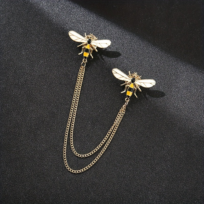 Elegant Bee & Rhinestone Brooch Pin with Positive Energy - Versatile Chic Outdoor Accessory