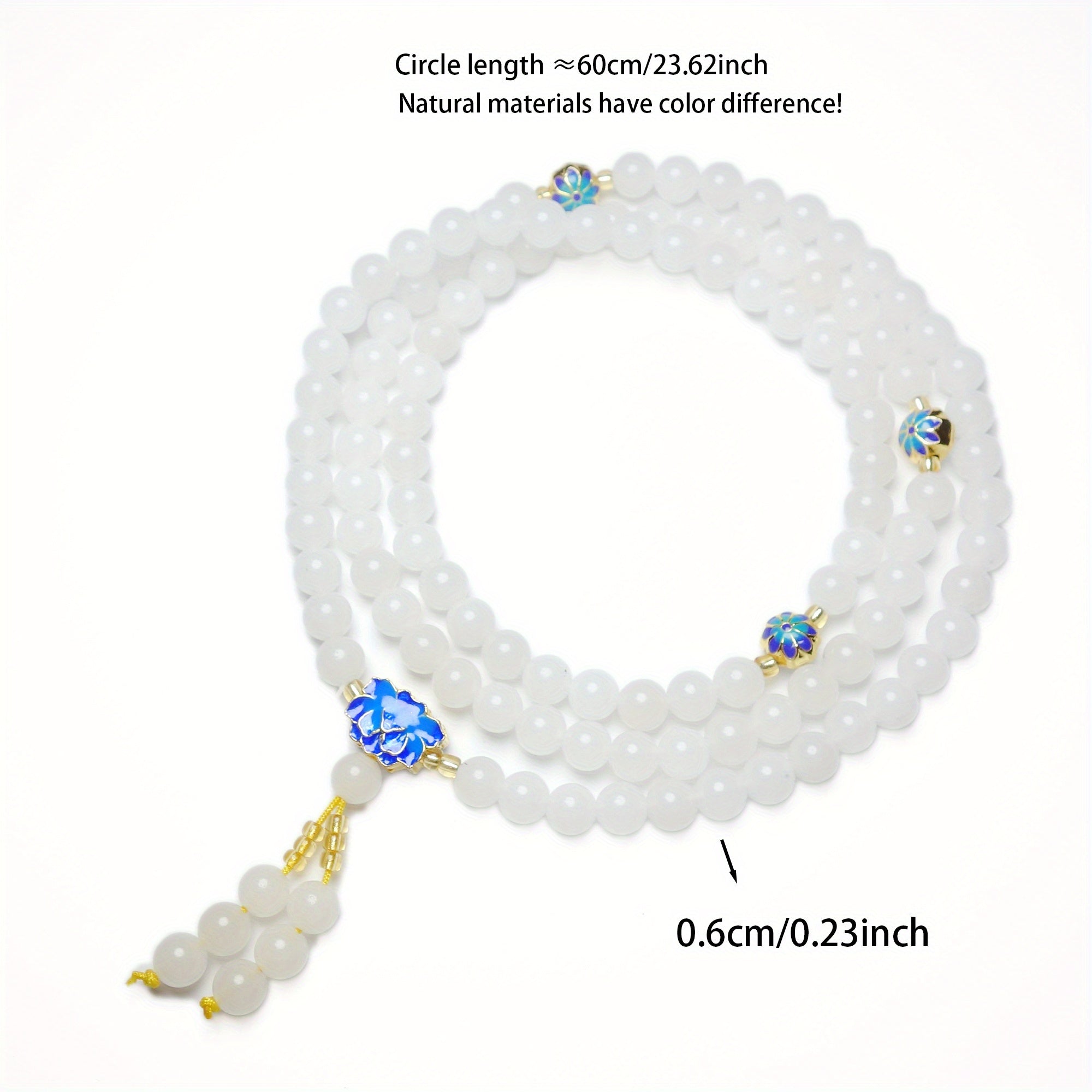 108-Bead Wrap Bracelet - Beach Party Energy & Dance Event Harmony