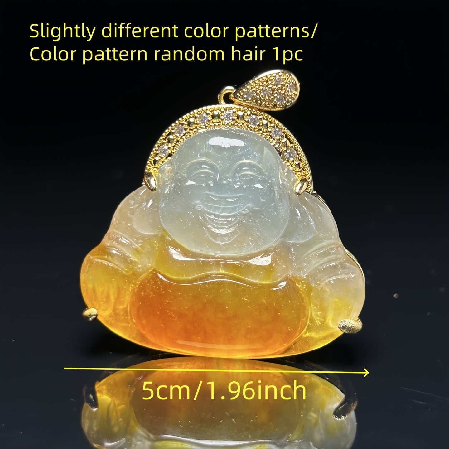 Men's Natural Jadeite Laughing Buddha Pendant for Prosperity, Protection & Good Fortune