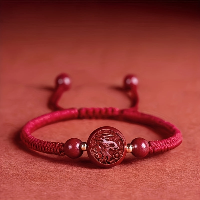 Red Sandalwood Bracelet - Natural Energy for Harmony & Prosperity
