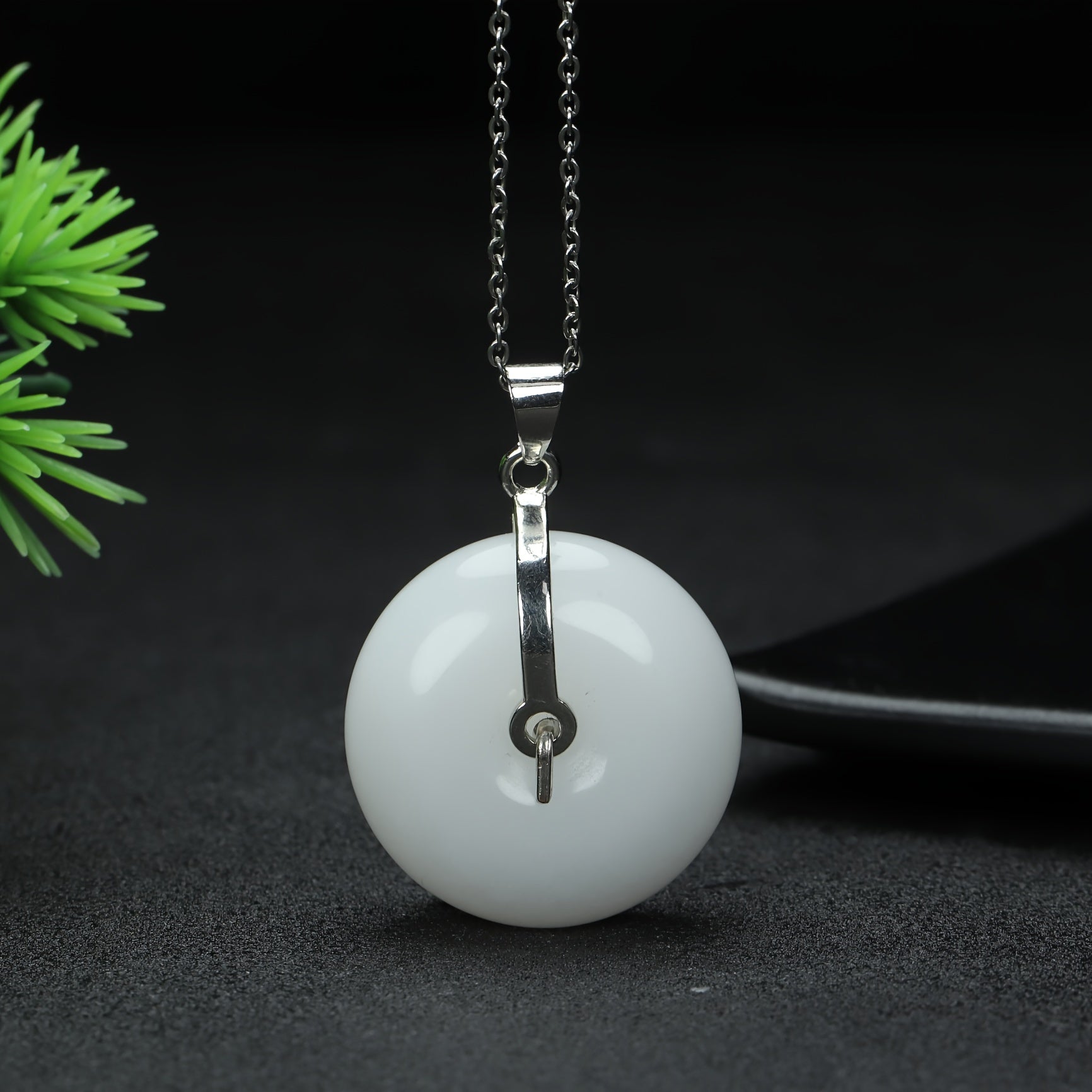 Natural Stone Fox Charm Pendant Necklace for Grounding Energy & Clever Spirit