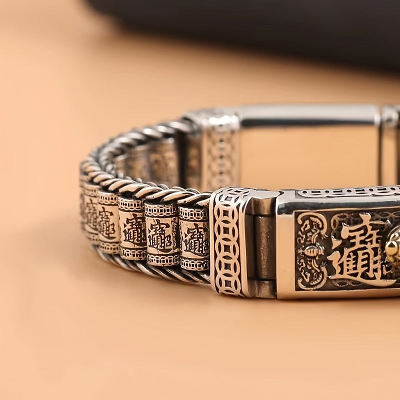 Attracting Wealth & Good Luck Rolling Pixiu Bracelet - Vintage Alloy Design for Energy Balance