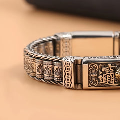 Attracting Wealth & Good Luck Rolling Pixiu Bracelet - Vintage Alloy Design for Energy Balance