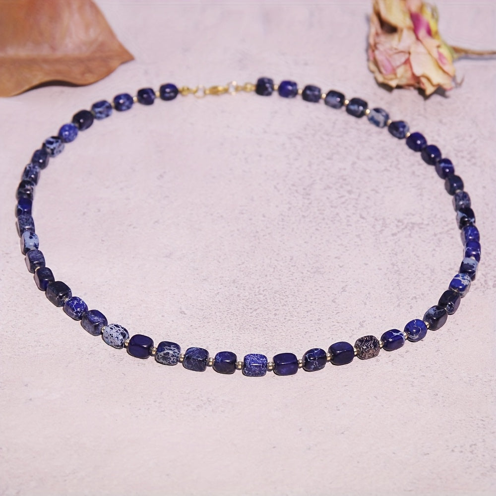 Elegant Punk Emperor Stone Necklace – Unisex Natural Stone Gift for Mindful Living