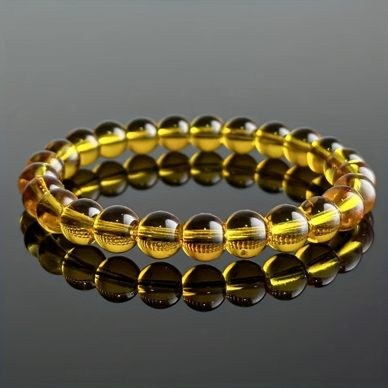 Citrine Stone Bracelet - Golden Yellow Gemstone for Wealth Attraction & Good Luck Charm