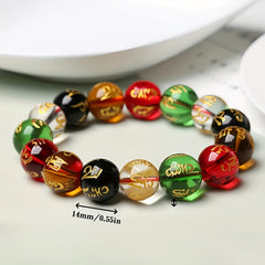 Good Luck Buddha Bead Bracelet — Color Energy Prosperity & Harmony Talisman