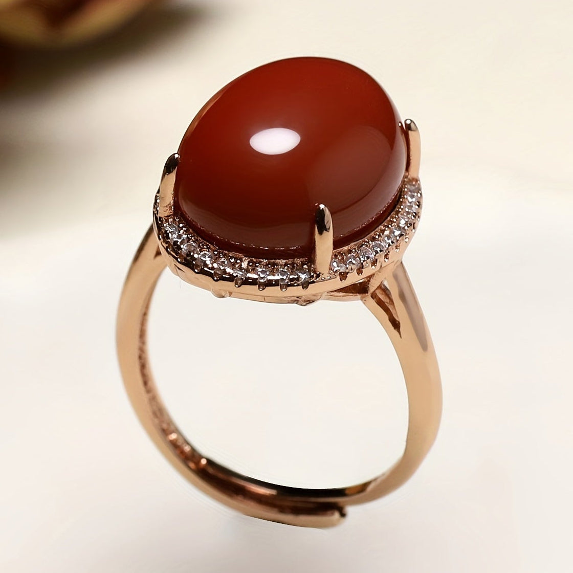 Natural Stone Couple Rings - Red Gemstone Energy for Dance Parties & Harmony