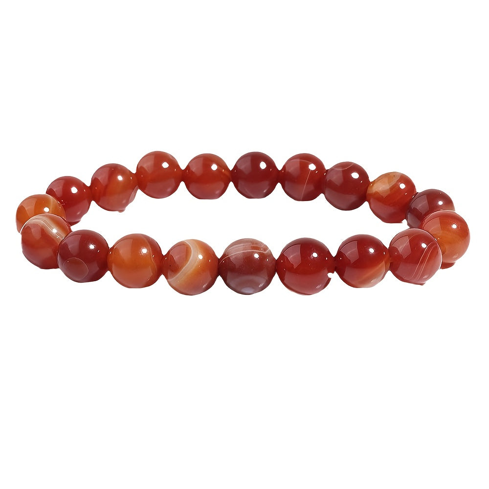 Natural Red Agate Bracelet - Bohemian Jewelry for Mindful Connections & Energy Healing