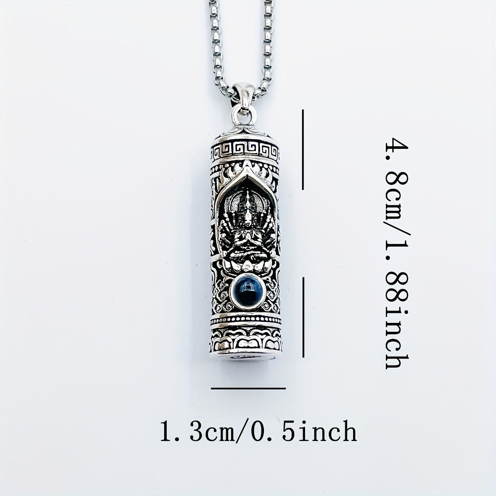 Vintage-Inspired Rotating Buddha Pendant Necklace - Spiritual Protection & Serenity