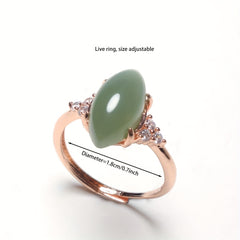 Boho-Chic Natural Stone Ring - Green Gemstone Energy for Beach Parties & Proms