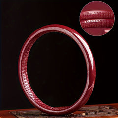Women's Natural Cinnabar Bracelet - Heart Sutra Energy for Protection & Prosperity