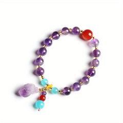 Natural Lavender Amethyst Spiritual Energy Healing Bracelet Natural Lavender Amethyst Irregular Amethyst Bracelet