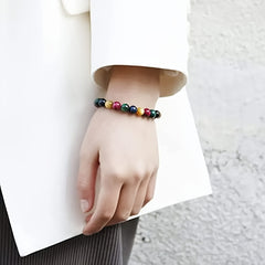 Luxurious Multicolor Tiger Eye Bracelet - Natural Stone Energy for Daily Wear & Gifting