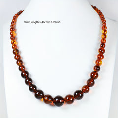 Bohemian Imitation Amber Necklace - Natural Color Variations for Casual Attire with Positive Energy
